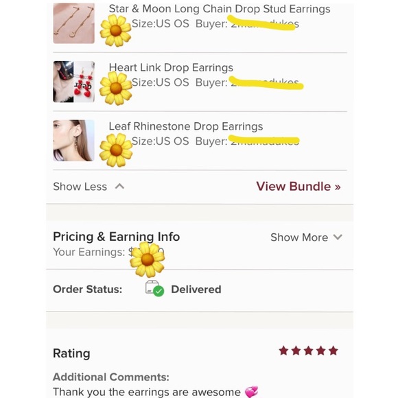 Leaf Rhinestone Drop Earrings - Picture 3 of 4